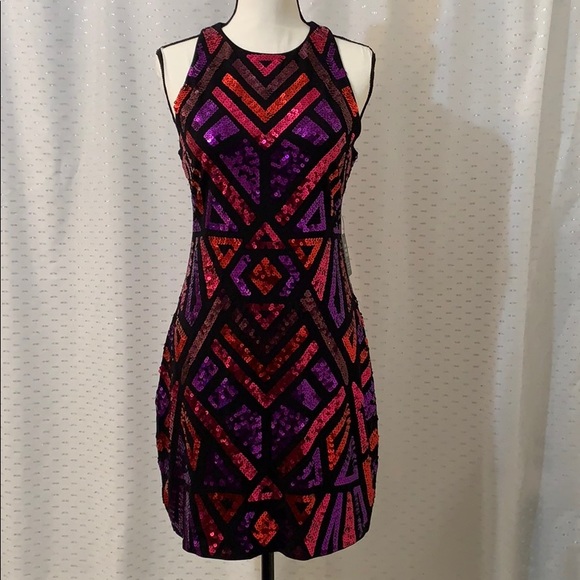 Express Dresses & Skirts - Express-Geometric Sequin Mini Sheath Dress NWT